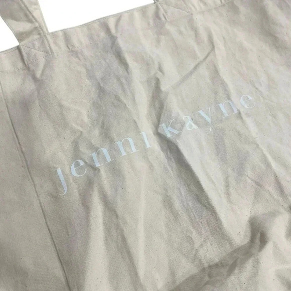 Jenni Kayne Neutral Beige Large Canvas Tote Bag - Picture 2 of 5